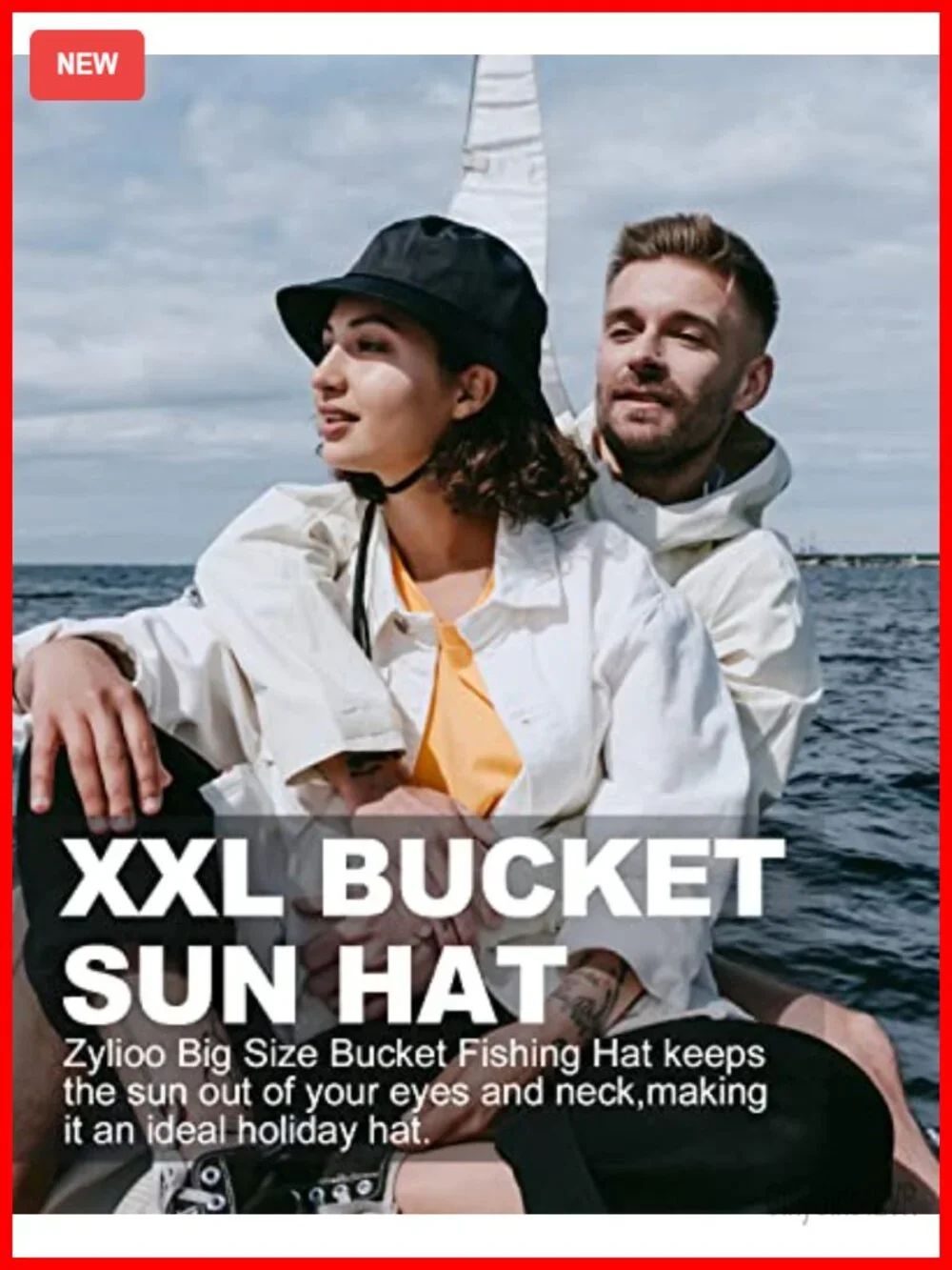 Extra-Large Reversible Bucket Hat for Big Heads Cotton